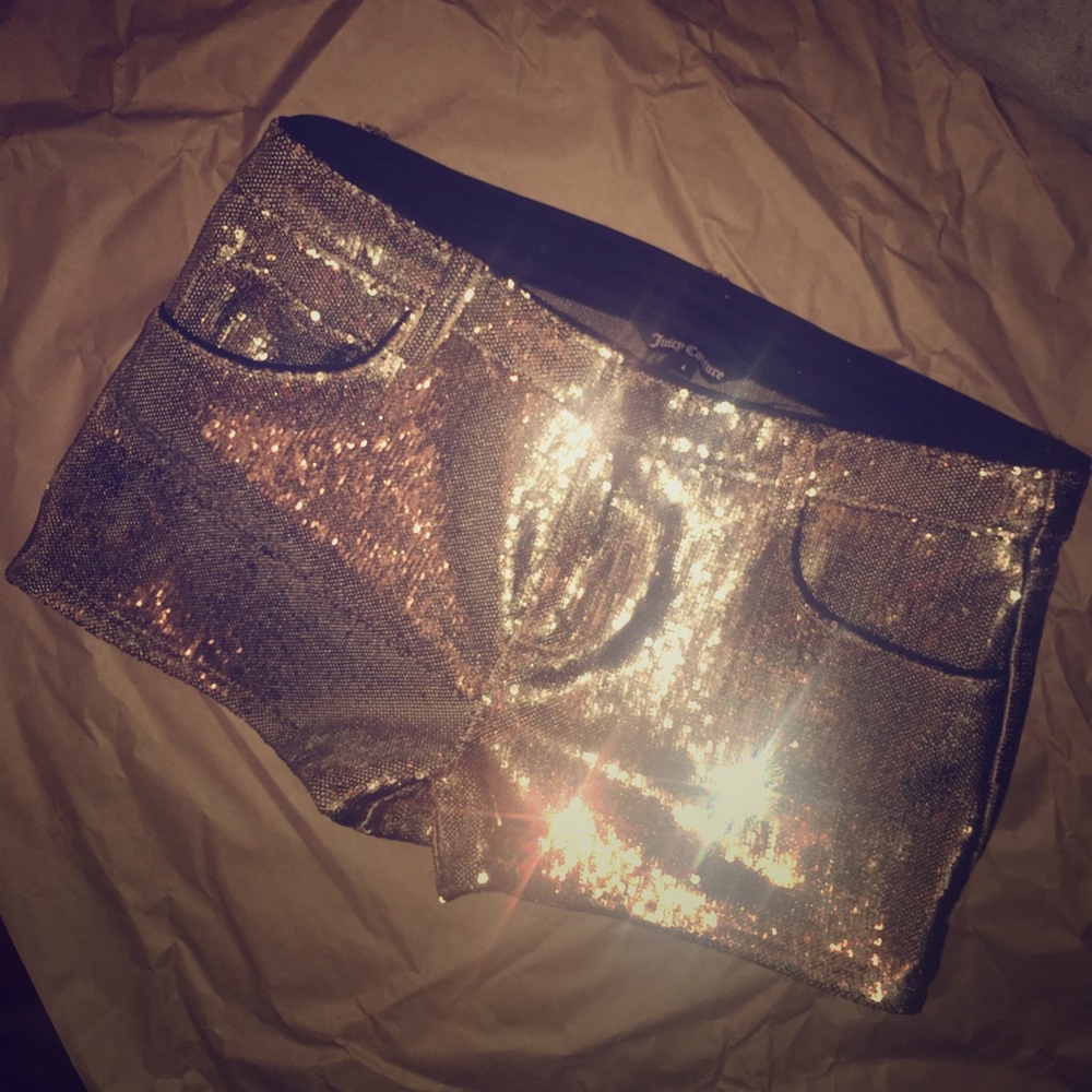 Juicy Couture Gold Shorts